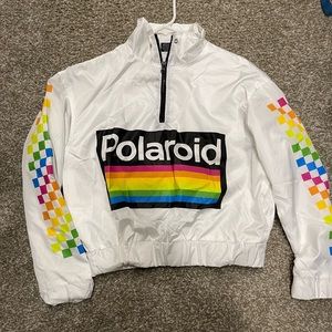 Polaroid crop windbreaker